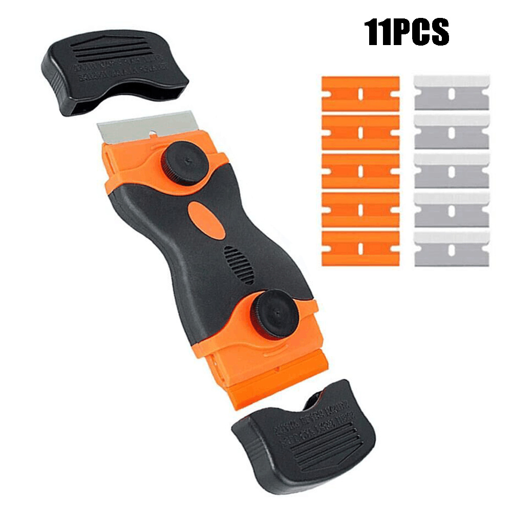 11件残留物清洁刮刀刀片组合工具双刃刮刀标签贴纸胶水整理