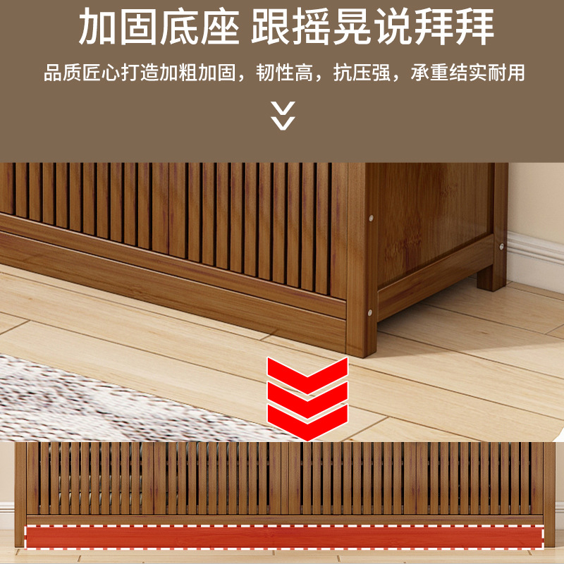 Armario simple colgando ropa dormitorio Perchero de madera maciza nuevo estilo chino SALA DE ALQUILER integrada armario de almacenamiento multifuncional