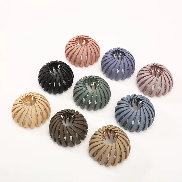 South Korea lazy frosted texture bird's nest hair ring hair curler high ponytail fixed artifact hair clip ball head hair accessories