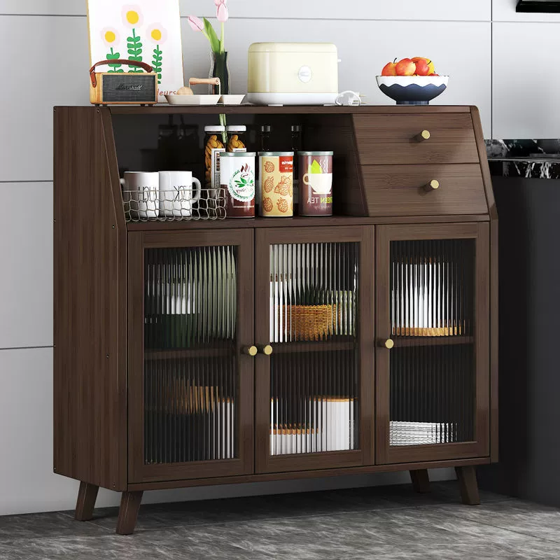 Бамбуковый буфет, кухонный шкаф, домашний шкаф для хранения, настенный шкаф для гостиной, чайный шкаф, многофункциональный