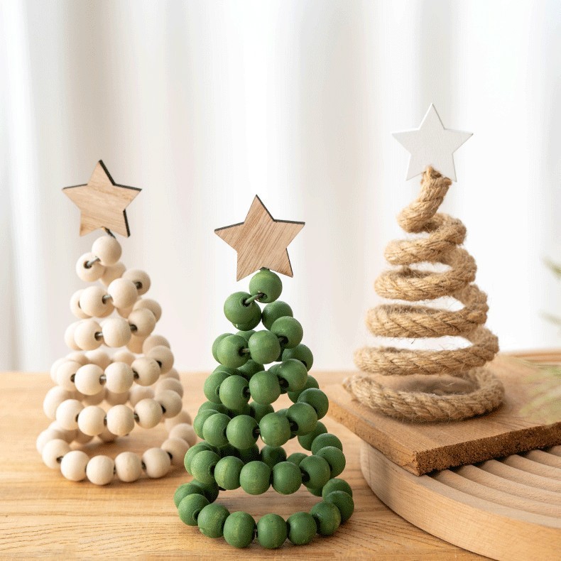 クリスマス装飾装飾品クリスマス装飾品創意北欧ins木製クリスマスツリーデスクトップ装飾品|undefined
