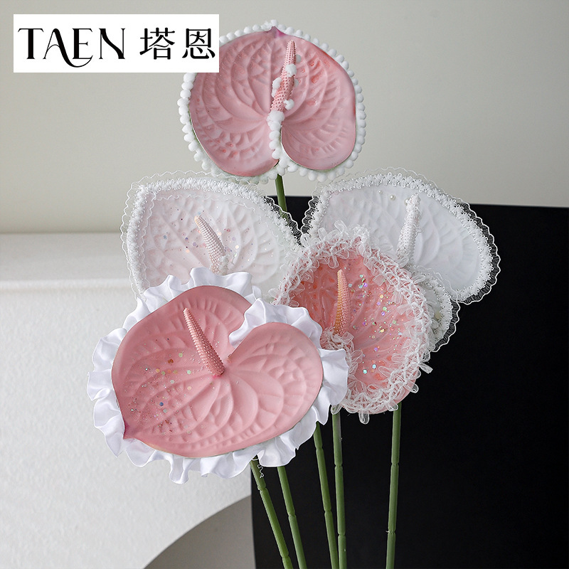 新品褶皱雪纱丝带鲜花束装饰蕾丝花边带diy手工配饰材料花艺缎带|undefined