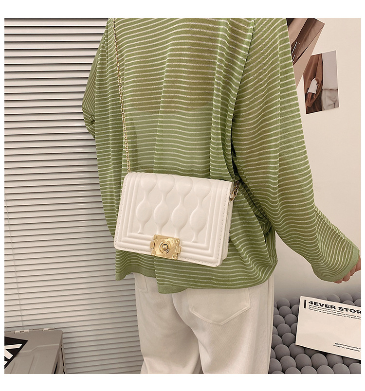 Korean Fashion Texture Messenger Small Square Bag display picture 5