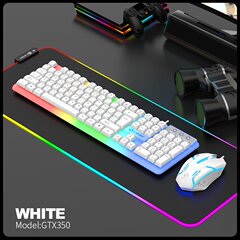 LIMEIDE力镁升级版GTX350发光键盘鼠标USB机械手感有线球形键帽套