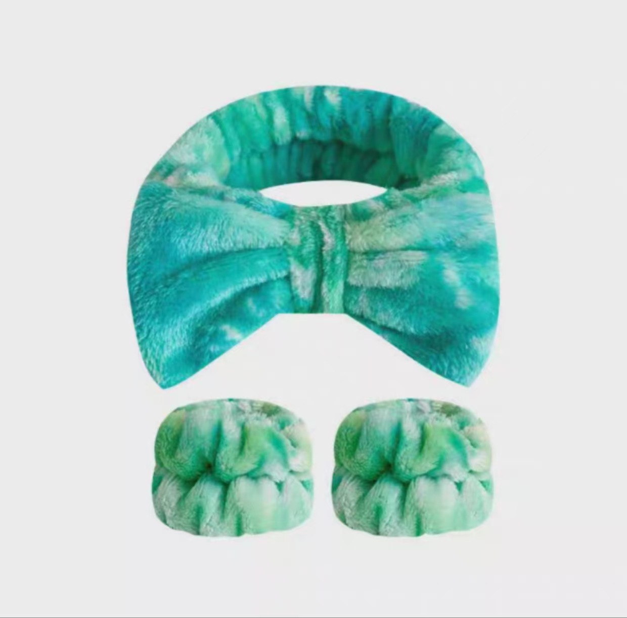 Europa y los Estados Unidos tiñidos transfronterizos fabricantes de correa de cabello de arco directamente para mujeres lavar la cara SPA correa de cabello de franela correa de cabello