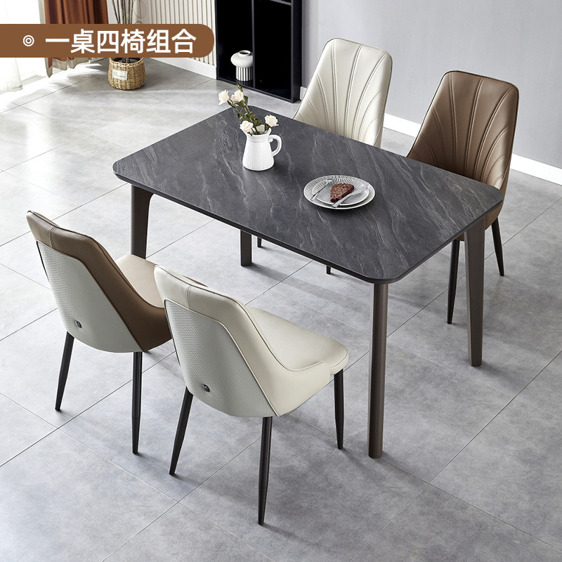 Mesa de comedor de madera sólida y silla de mesa de comedor moderna simple y ligera mesa de comedor de lujo pequeño fabricante de roble personalizado simple