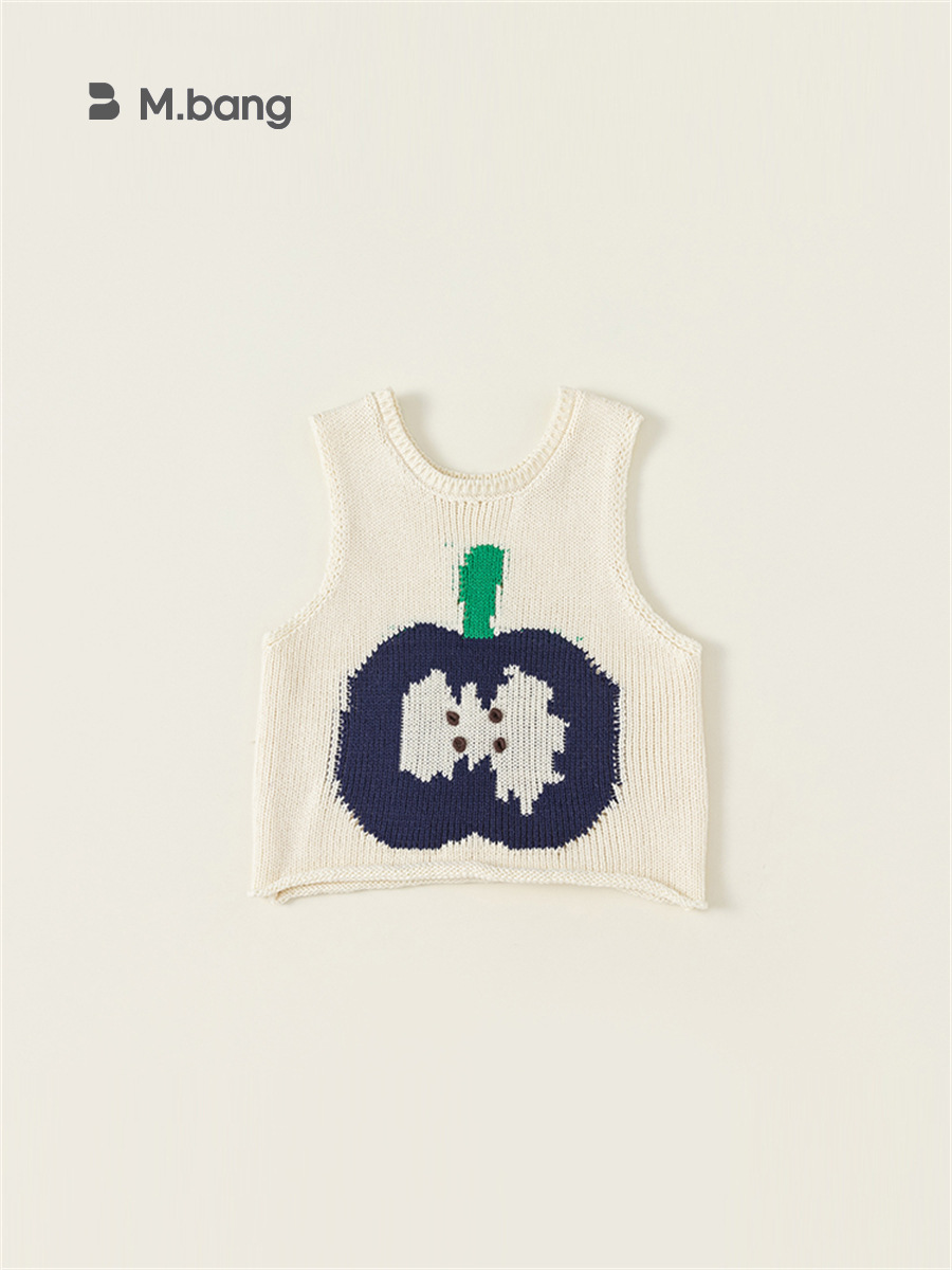 Beibei ciudad estilo coreano Apple niños chaleco niñas suéter de primavera y otoño bebé niñas ropa para niños