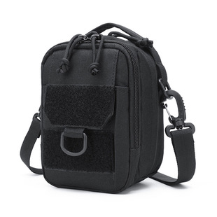 Outdoor Tactical Crossbody Double-Layer Small Square Bag Edc Tool Bag Molle Waist Bag Multi-Functional Handbag