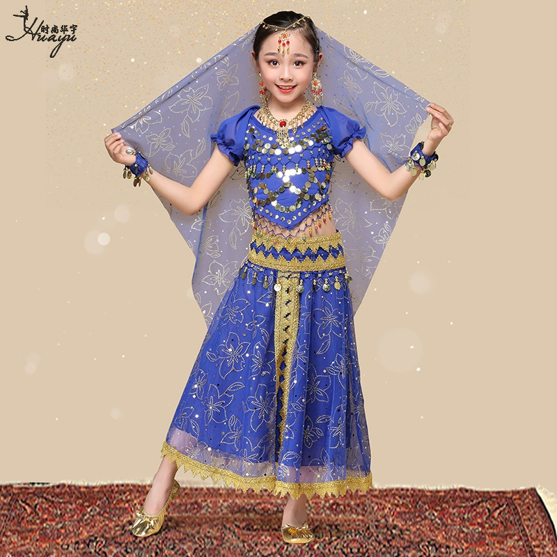 Костюмы belly dance Huayu, детские индийские сценические костюмы, костюмы Xinjiang, народные танцевальные костюмы
