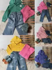 (in Stock, Immediate Dispatch) Little Pony Multi-Color Hooded Sweatshirt Parent-Child Children's Zip-Up Jacket