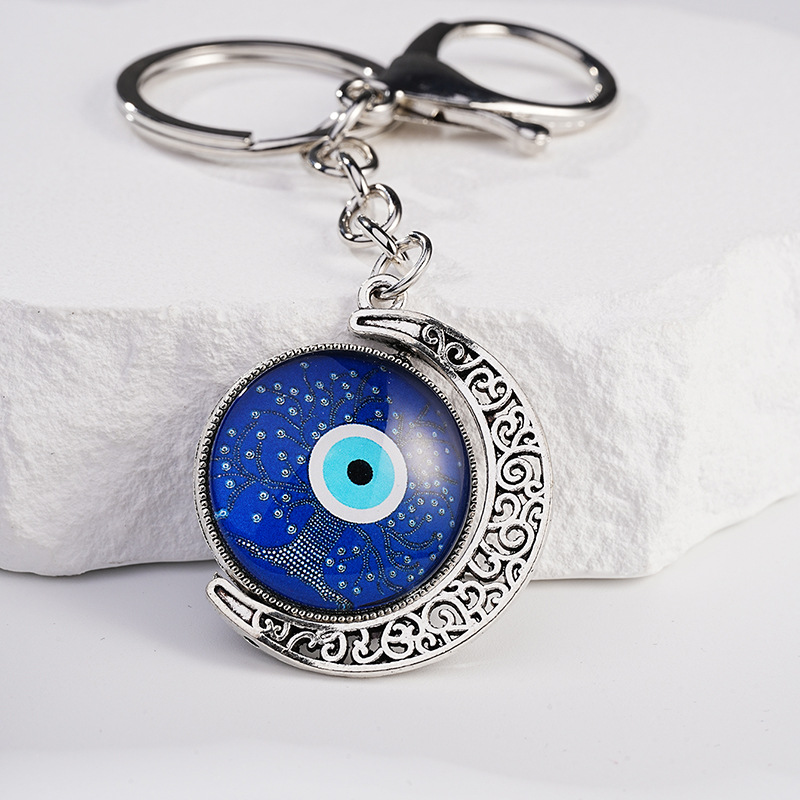 Metal Material Cute Devil's Eye Metal Epoxy Unisex Bag Pendant Keychain