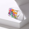 Resin, fruit acrylic brand ring, suitable for import, new collection