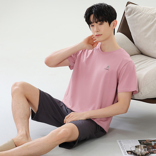 Men's Summer Modal Thin Short-Sleeve Shorts Pajama Set with Chilling Ice Sensation, 2025 New Design, Plus Size Home Suit