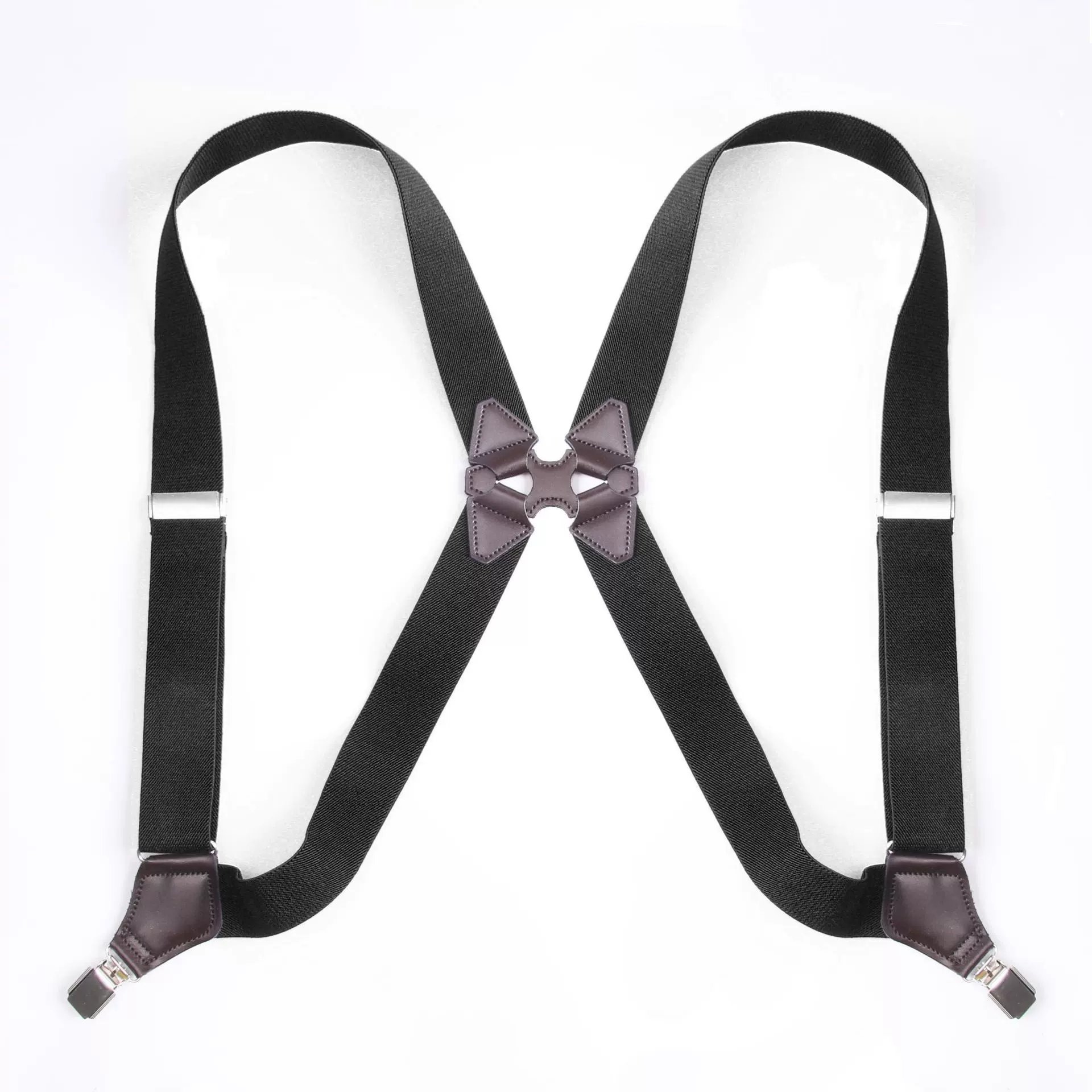 男女通用3.5CM侧夹背带成人2夹松紧弹力吊裤带背带亚马逊跨境货源