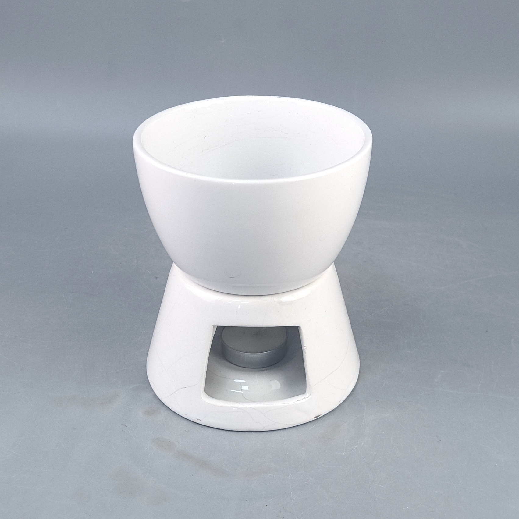 Horno de calentamiento de alcohol minimalista moderno, cocina doméstica, horno de calentamiento de chocolate de cerámica, horno de tazón, separación, vajilla creativa