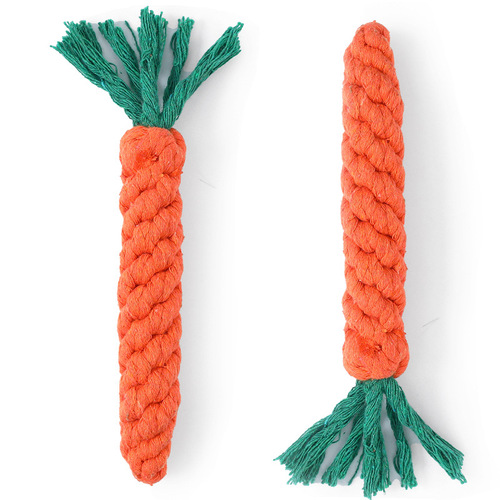 Pet Supplies, Carrot Dog Toy, Wholesale, Knot Toy, Puppy Cotton Rope Braided Dog Toy