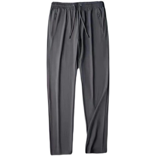 Workwear Ice Silk Long Pants for Men Summer Ultra-Thin Quick-Drying Sporty Casual Loose Plus Size Korean Style Straight