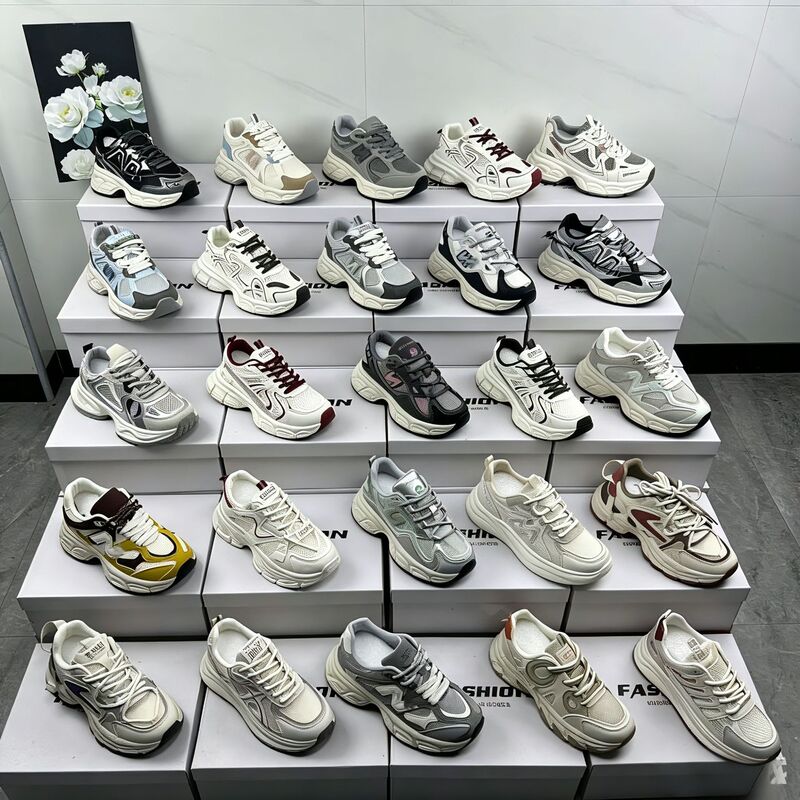 Wenzhou Shoe Market Wholesale Dad Shoes Women's Shoes Mesh Breathable Sports Shoes Casual Shoes Cross-Border Foreign Trade Women's Shoes