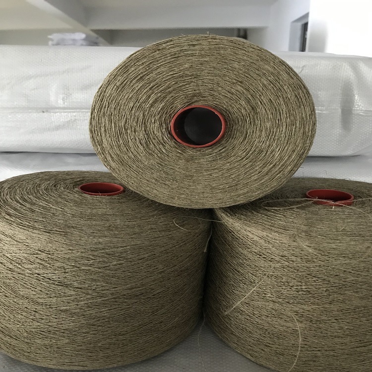 100%纯亚麻纱线2.5支 粗支亚麻纱2.5公支100%法国雨露麻 本色