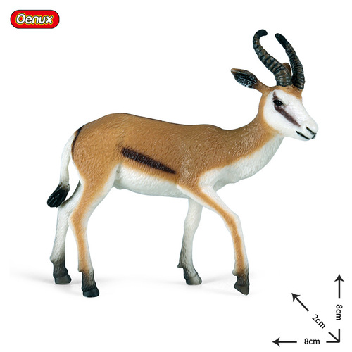 Simulation animal model children's science and education toys solid static plastic Springbok Tibetan antelope decorative ornaments hand-made