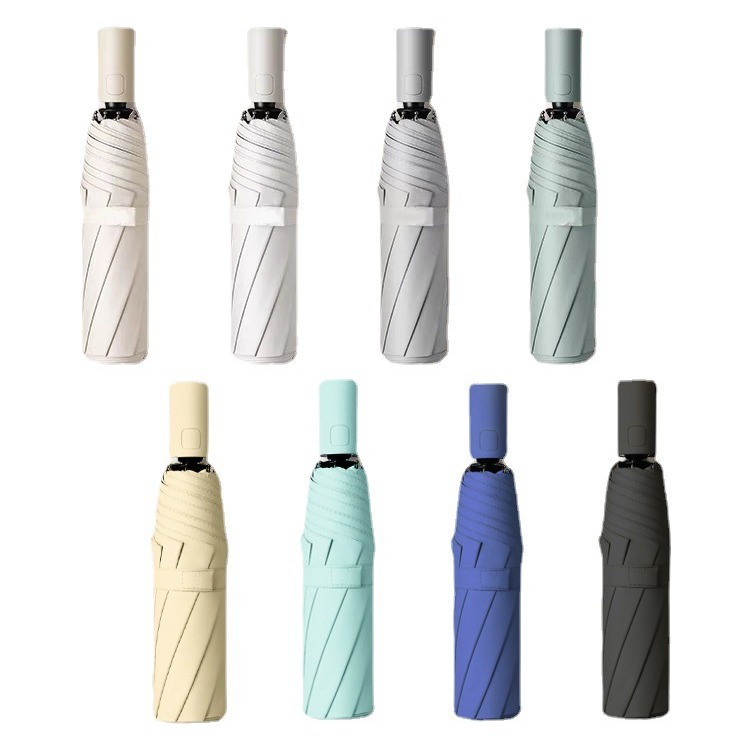 Nuevo paraguas plegable automático de doble uso paraguas de sol sólido a prueba de sol para mujer paraguas personalizado a prueba de rayos UV a prueba de sol