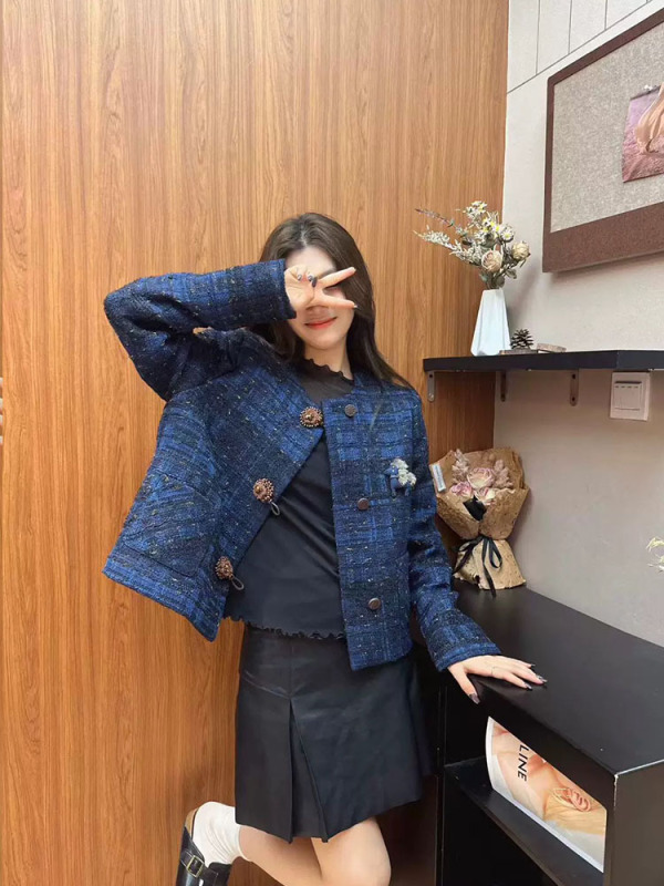 粗花呢名媛小香风外套女欧洲站2025年秋季新款休闲百搭减龄上衣潮|undefined