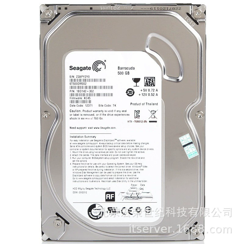 Применимо к настольному жесткому диску Seagate 500ГБ 3,5-дюймовый последовательный порт 7200 об/мин один диск ST500DM002