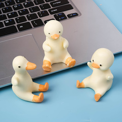 鞦韆鴨硅膠模具 卡通公仔背包鴨汽車掛件香薰石膏擺件模具diy