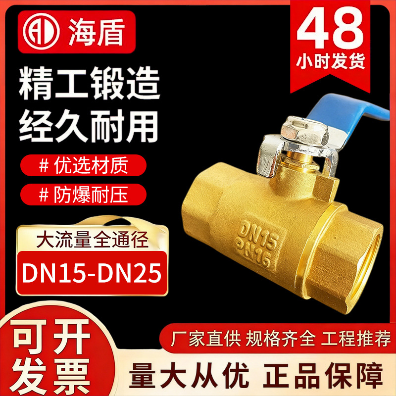 加厚全通径铜球阀自来水双内丝阀门电动球阀4分6分1寸2寸球阀开关