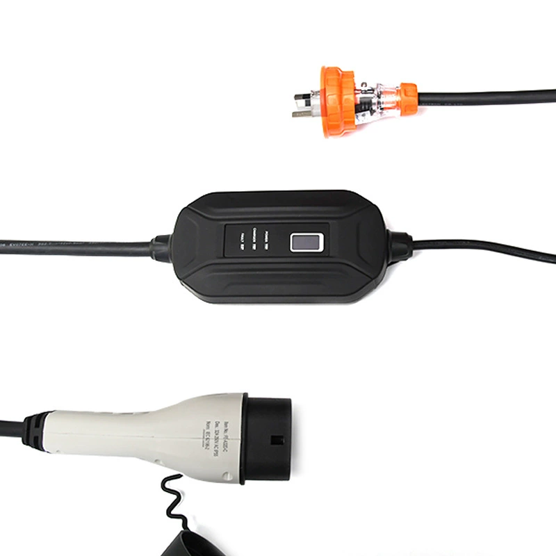 16A Портативное зарядное устройство с одним пистолетом Европейский стандарт Пистолет для аварийной зарядки без заземления Пистолет для зарядки транспортных средств на новой энергии