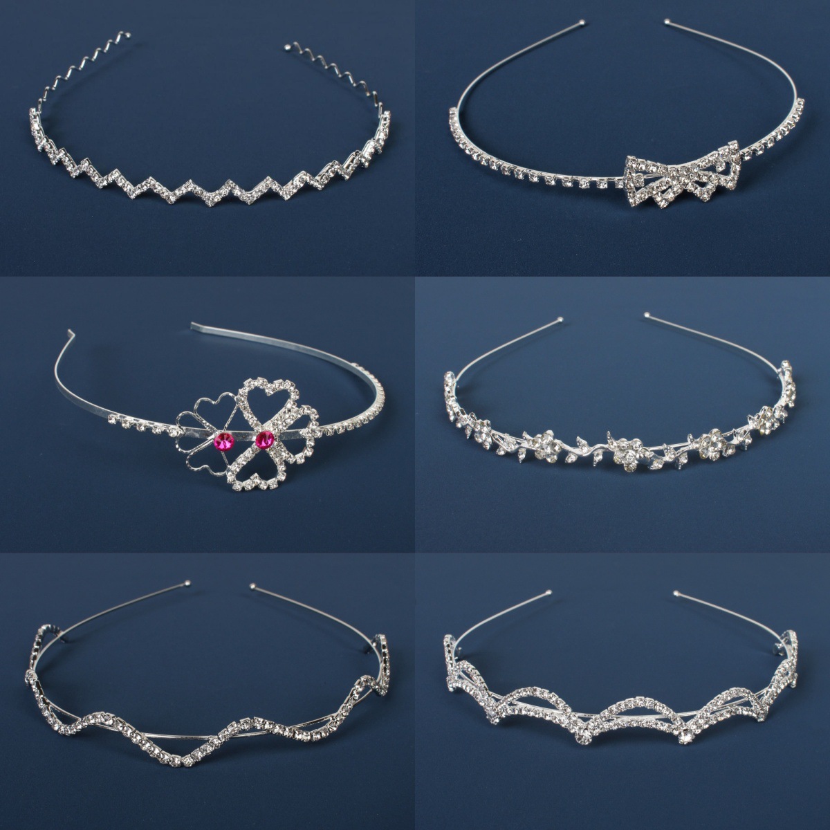 Fábrica recomendar tocado nupcial Comercio exterior moda diadema accesorios para el cabello rhinestone joyería garra cadena pequeña princesa joyería al por mayor