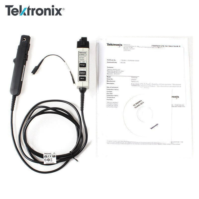 TEKTRONIX TCP0030A DC малый ток, полоса пропускания 1 мА, 120 м, аксессуар для осциллографа, зонд тока