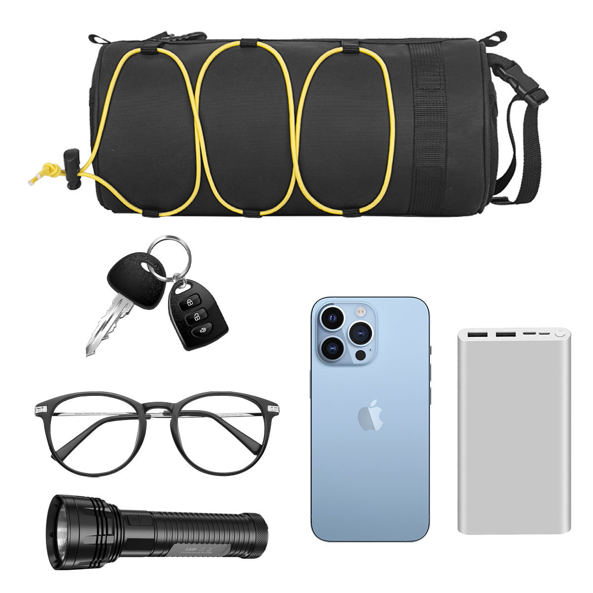 Bolsa de bicicleta bolsa de viga delantera bolsa de remolque de bicicleta de carretera tubo de bicicleta de montaña cola impermeable bolsa de ciclismo multifuncional almacenamiento portátil