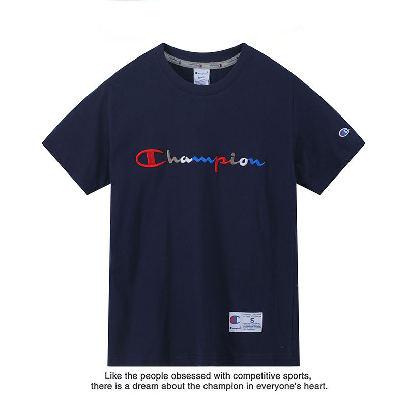 夏用純綿半袖Tシャツ 男女兼用 2025年新作 ゆったり刺繍入りおしゃれトップス 韓国風万能トレンドブランド|undefined