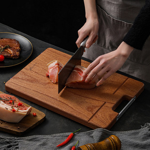 He Shi Home Cutting Board Solid Wood Black Sandalwood Cutting Board Double-sided Chopping Board Cutting Board Home Chopping Board Fruit Board