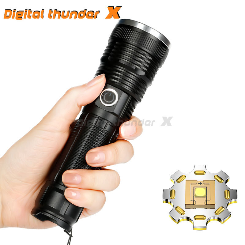 Cross-border USB recargable P50 linterna de iluminación de emergencia al aire libre linterna LED de luz fuerte linterna zoom