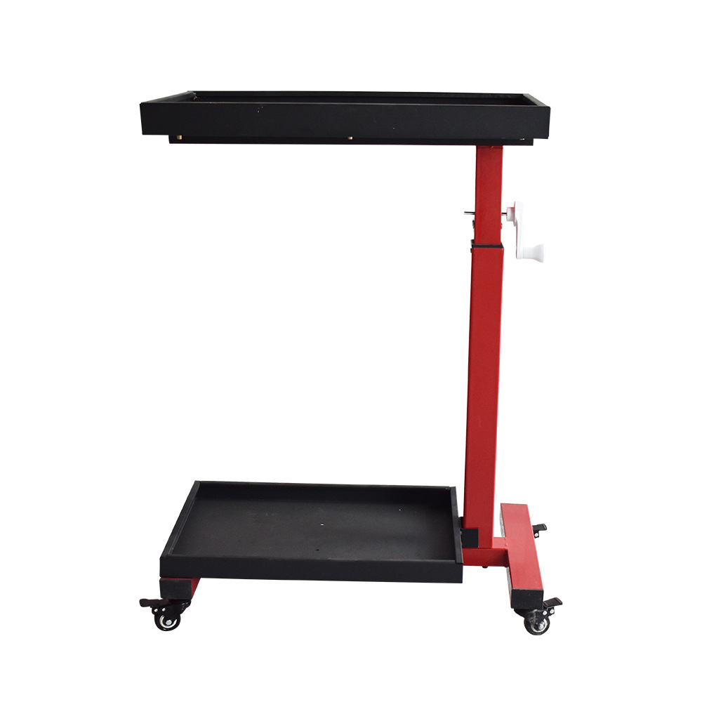 자동 수리 도구 테이블 유지 보수 이동식 리프팅 테이블 도구 트레이 자동 수리 부품 트레이 브래킷 도구 테이블 더블 레이어