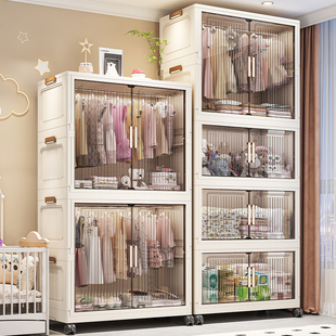 Installation-Free Simple Wardrobe Household Clothes Quilt Storage Cabinet Small Wardrobe Children's Bedroom Rental House Foldable
