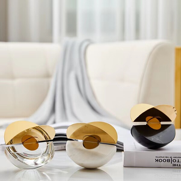 Geometric marble metal pendulum for living room