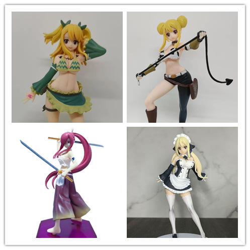 フェアリーテイルルーシィ悪の剣エルーサ潮おもちゃモデル装飾品二次元アニメーション女性フィギュア工場卸売|undefined