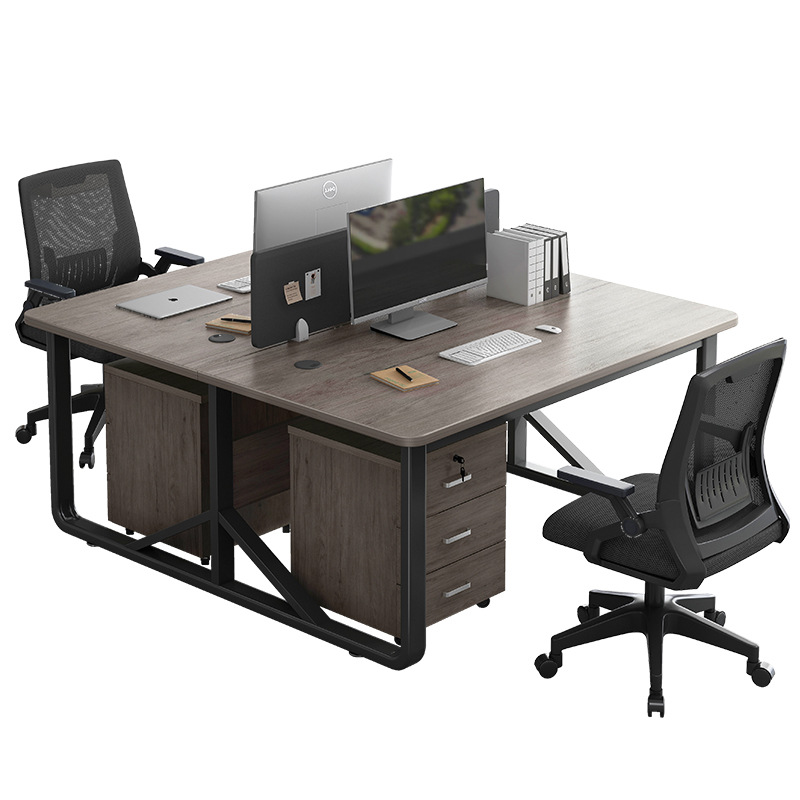 Mesa de oficina simple personal de oficina multi-manobra mesa de 4 personas pantalla financiera partición mesa de silla combinación