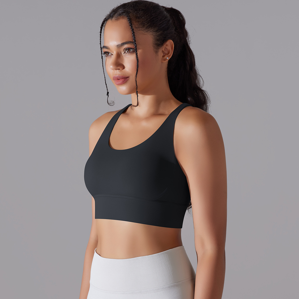 127g Weight Sleeveless Sleeve Length Nylon, Spandex Fabric Type Short Top Length Halter Crisscross Tank Tops Type Fitness, Yoga Occasion U Neck Neckline Solid Color Pattern Sports Style Sports Solid Color Nylon Spandex U Neck Active Tops Halter Crisscross Tank 56