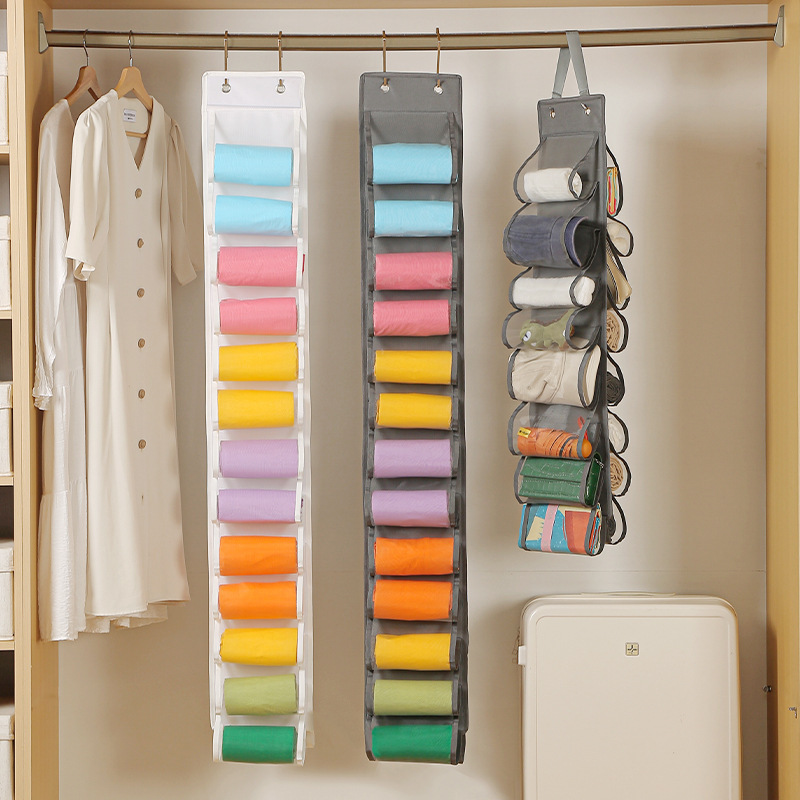 Amazon pantalones colgando bolsa de pantalones vaqueros bolsa de almacenamiento de ropa interior bolsa de almacenamiento dormitorio colgando bolsa colgante de almacenamiento de tela