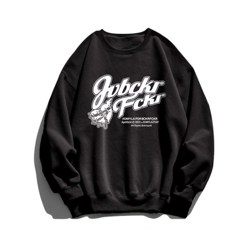 Heavyweight Fleece Sweatshirt for Women, Autumn/Winter Women's Fleece Sweatshirt, Fleece Sweatshirt for Girls, Lazy Style Letter Print Long Sleeve Round Neck Versatile Top