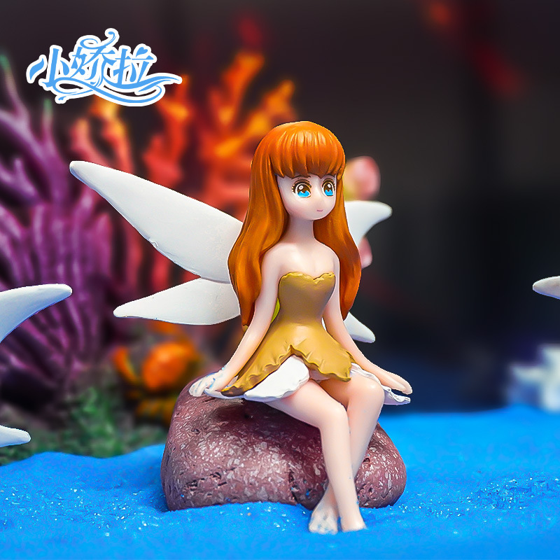 Nueva decoración de paisaje de hadas de las flores, decoración flotante de acuario de moda, regalo de escritorio, hadas transfronterizas