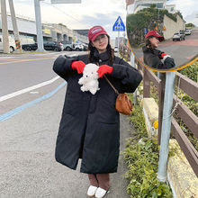 高端洋气羽绒服女冬季学院风棉服中戏加厚中长款过膝外套今年流行