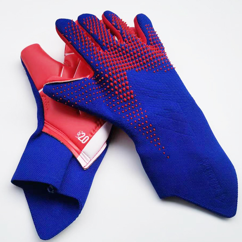 Guantes de portero de fútbol gruesos para adultos y niños, guantes sin dedos de látex antideslizantes transpirables, guantes de portero de fútbol