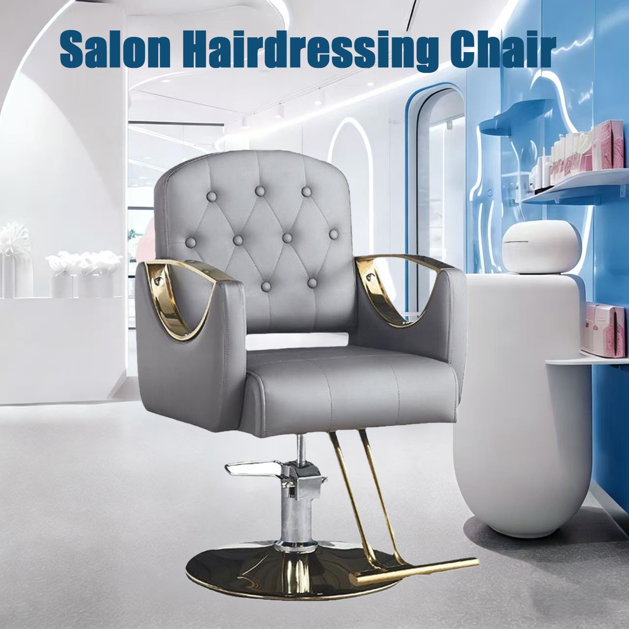 Cross-border beauty salon chair simple barber shop chair hair salon adjustable rotating lifting salon chair factory direct sales