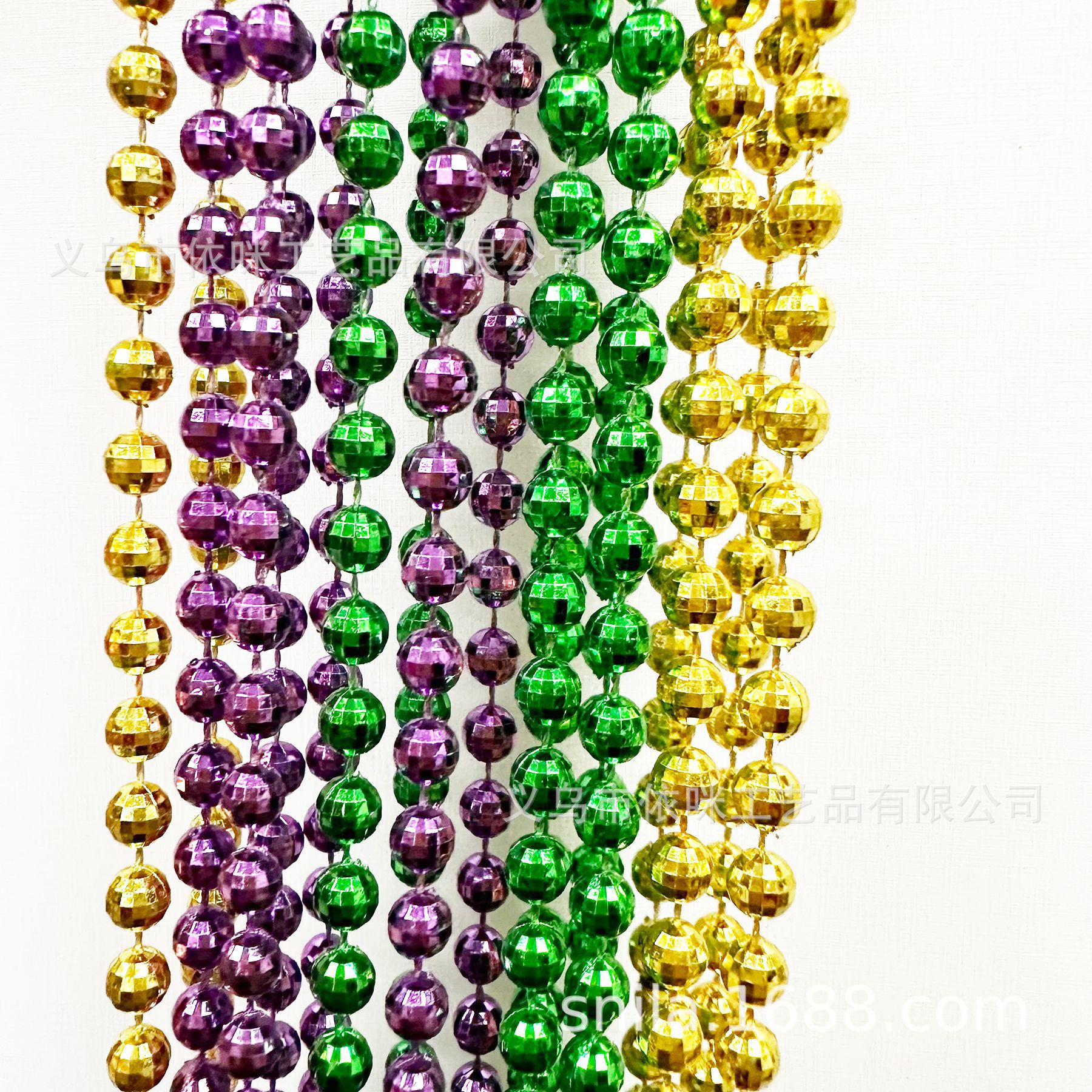 Collar de carnaval transfronterizo Festival de Nueva Orleans Decoración Cadena de cuentas Fiesta Fiesta Collar de cuentas de plástico Fiesta