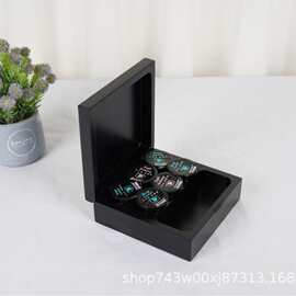 木质桌面咖啡胶囊收纳盒翻盖式方形茶包储物盒实木带盖礼品包装盒